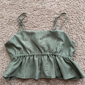 Green Crop Tank